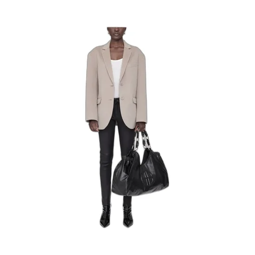 Logo-Embossed Leather Tote Bag