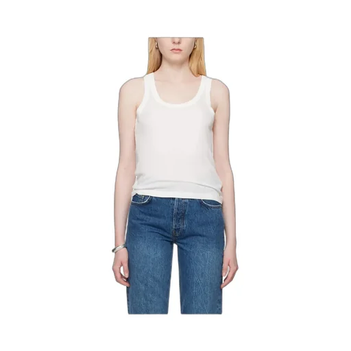 Crewneck Sleeveless Ribbed Tank Top