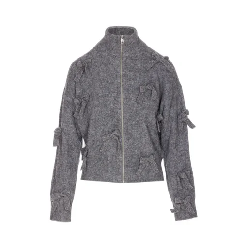 Bow-Detail Zip Bomber