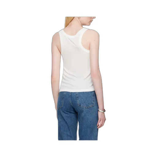 Crewneck Sleeveless Ribbed Tank Top
