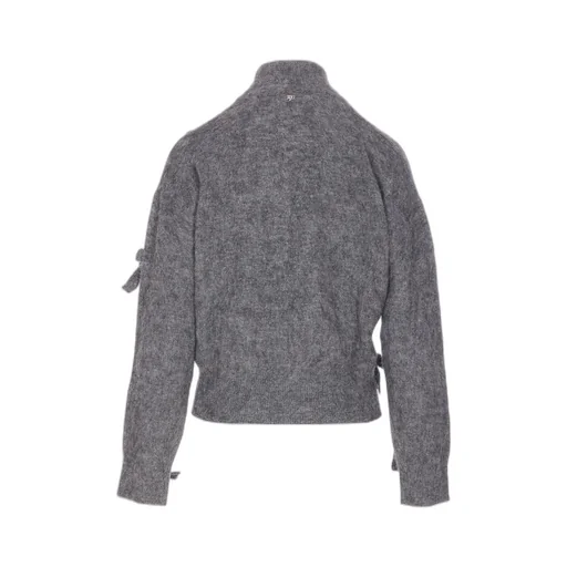 Bow-Detail Zip Bomber