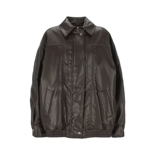 Button-Fastening Bomber Jacket