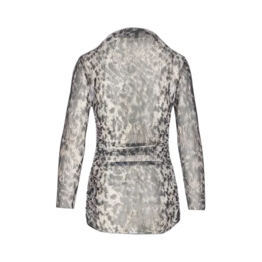 Turtleneck Leopard Print Cardigan