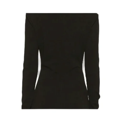 Deep V-Neck Long-Sleeved Dress