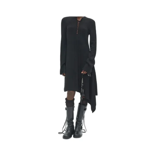 Cordule Lace-Up Serafino Dress