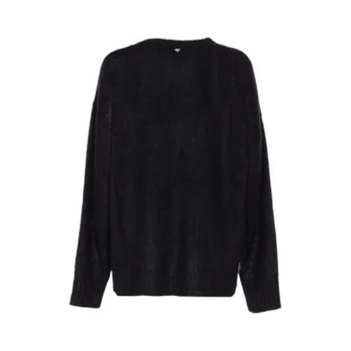 Embroidered Cat Crewneck Sweater