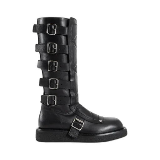 Knee-High Buckled Boots