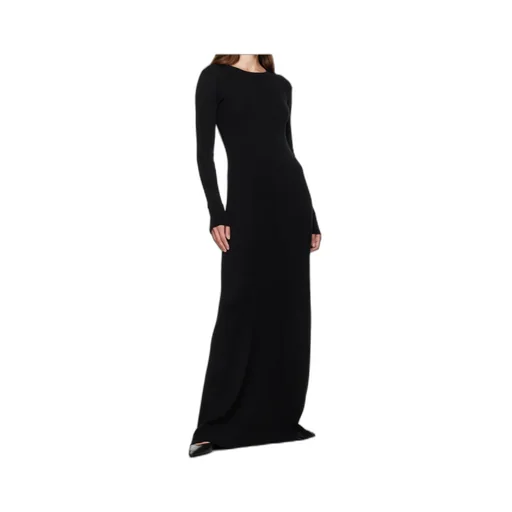 Eva Open-Back Long Knit Maxi Dress