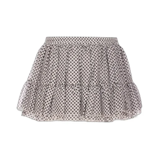 Checkered Tiered Mini Skirt