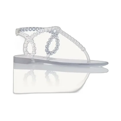 Almost Bare Embellished Jelly Flat Sandals