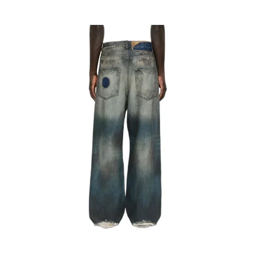 Distressed Panelled Jeans