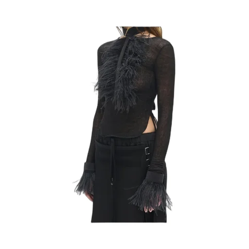 Vaya Frisee Feather-Cuffs