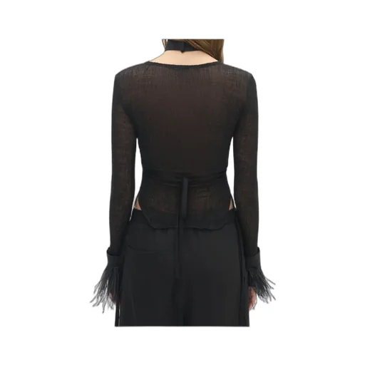 Vaya Frisee Feather-Cuffs