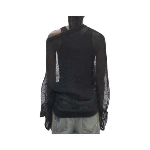 Dolfine Bias Cut Dropped Shoulder Sweater