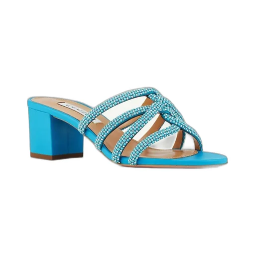 Crystal-Embellished Leather Mules 60Mm