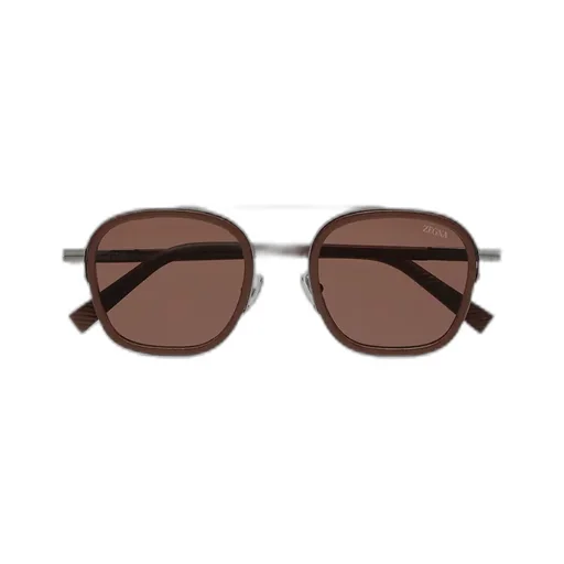 Orizzonte I Metal Acetate And Leather Sunglasses