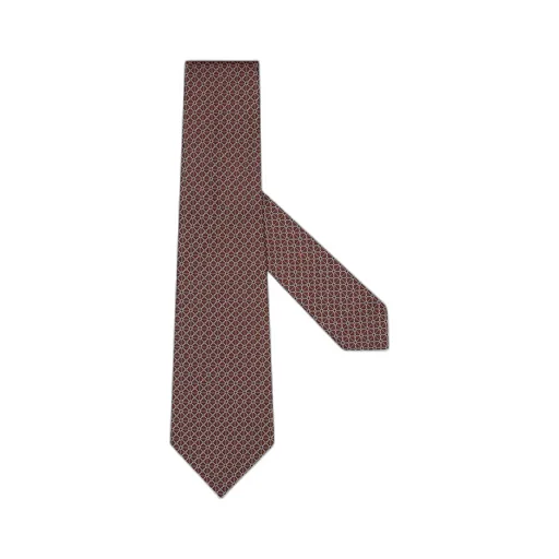 Geometric Floral Pattern Jacquard Tie