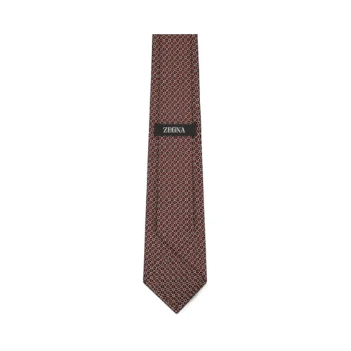 Geometric Floral Pattern Jacquard Tie