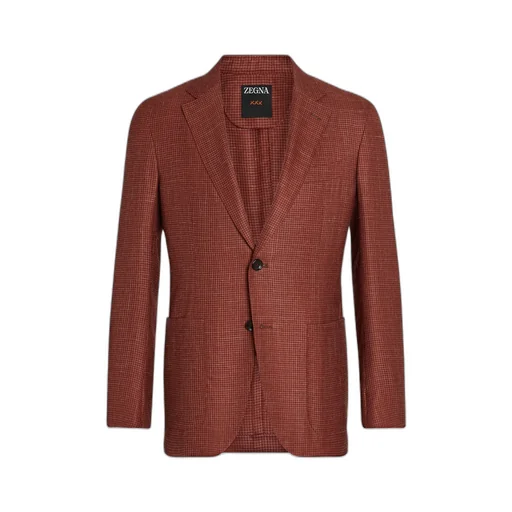 Checked Single-Breasted Jacket