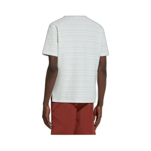 Striped Short-Sleeved Polo Shirt