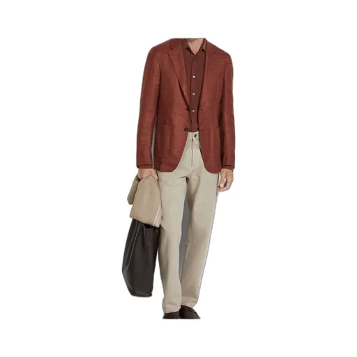 Checked Single-Breasted Jacket