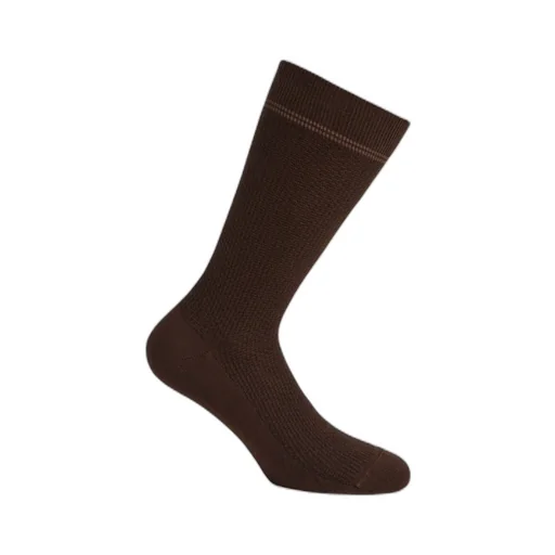 Micro-Jacquard Cotton Blend Socks