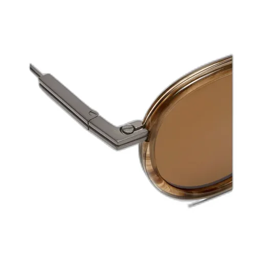 Striped Havana Titanium And Acetate Sunglasses