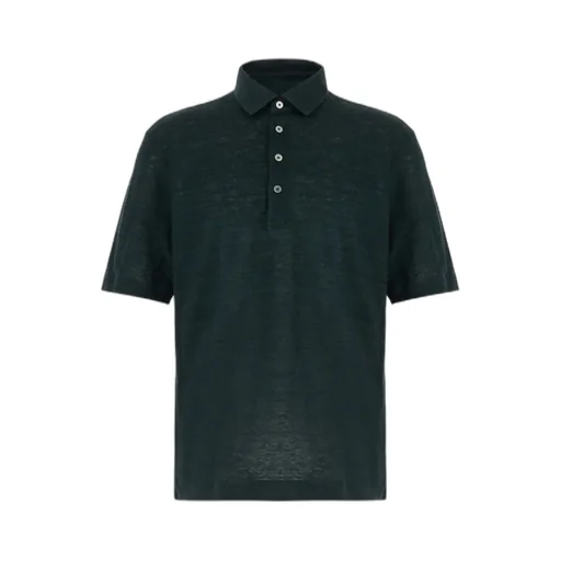 Linen Buttoned Polo Shirt