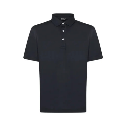 Short Sleeved Half-Button Polo Shirt