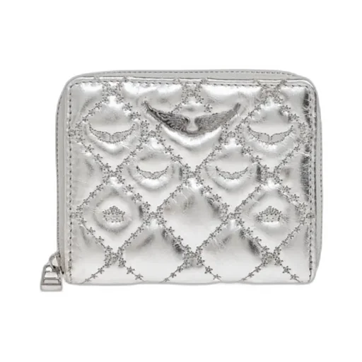 Quilted Leather Zip Wallet
