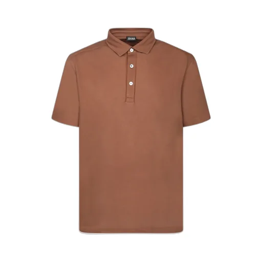 Short Sleeved Half-Button Polo Shirt