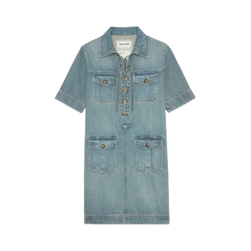 Short Sleeve Denim Dress