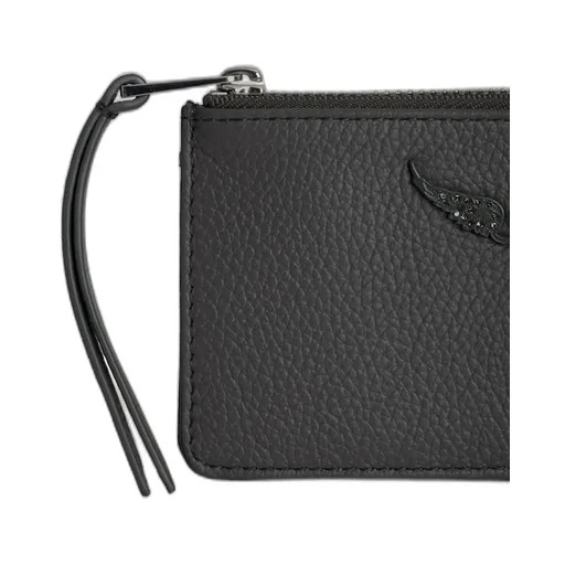 Wings-Detail Top-Zip Wallet