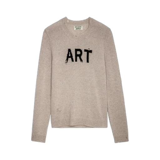 Intarsia-Knit Ripped Jumper