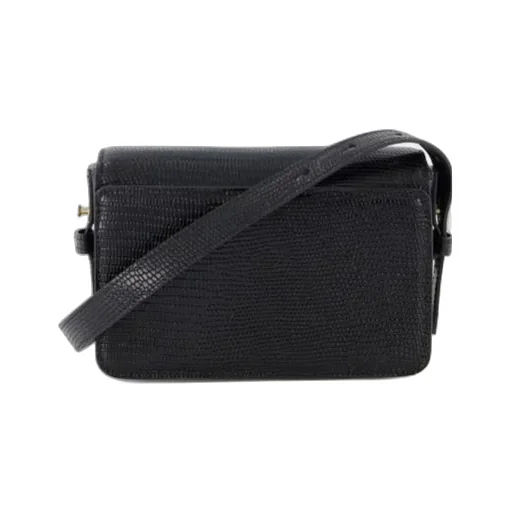 Logo-Plaque Leather Shoulder Bag