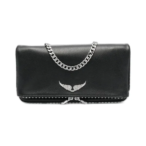 Stud-Embellished Chain-Linked Shoulder Bag