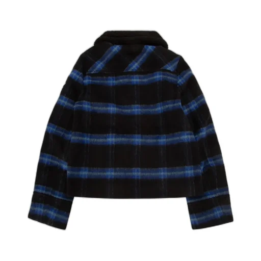 Kids Faux Shearling Checked Jacket
