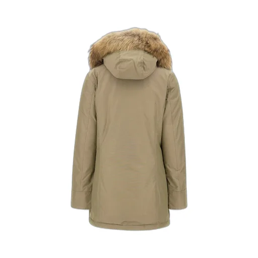 Fur-Trimmed Hooded Padded Coat