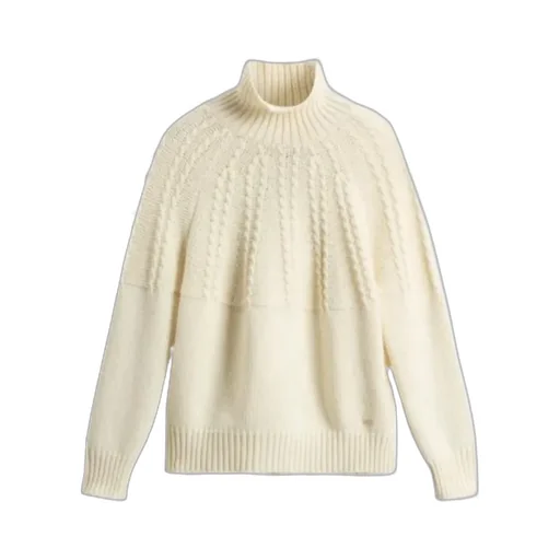 Cable-Knit Turtleneck Sweater