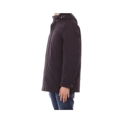 Long Sleeved Hooded Buttoned Coat