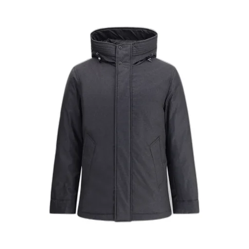 Drawstring-Hood Down Jacket