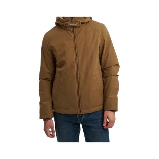 Logo Patch Hooded Coat