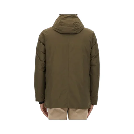 Hooded Button-Fastening Padded Jacket