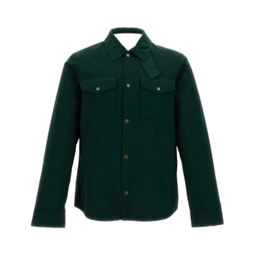 Button-Fastening Flap-Pocket Jacket