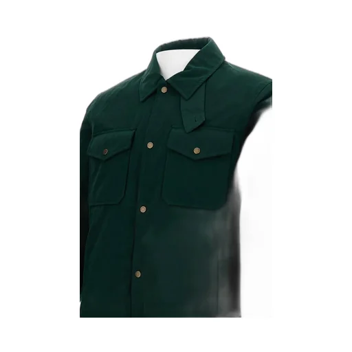 Button-Fastening Flap-Pocket Jacket