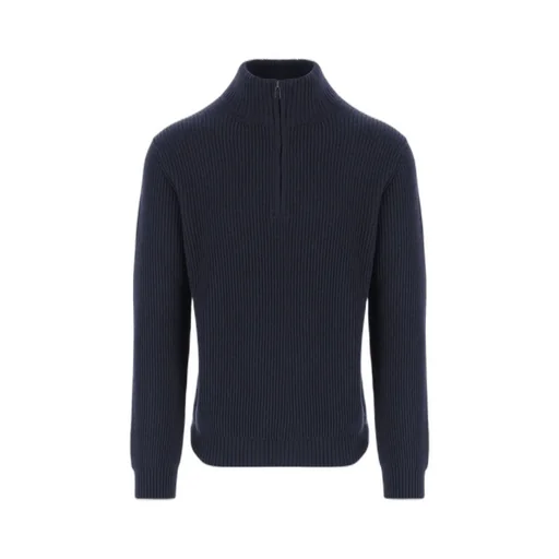 Ribbed Half-Zip Sweater