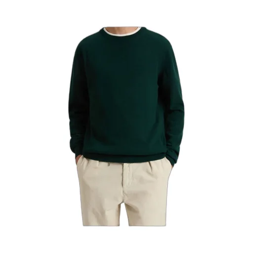 Crew Neck Long-Sleeved Sweater
