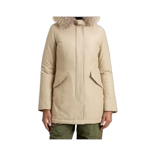 Hooded Down Coat With Detachable Fur Collar
