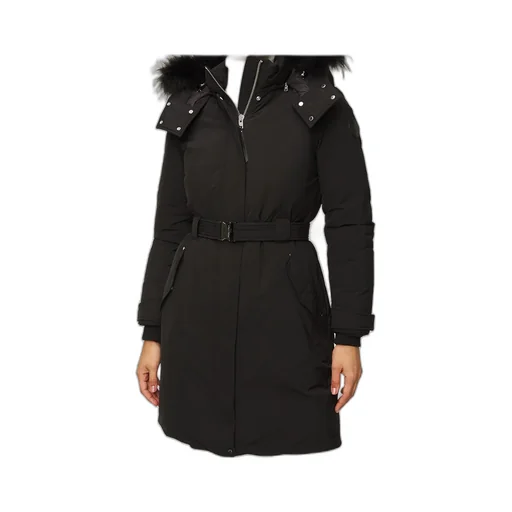Belted Waist Hooded Padded Coat