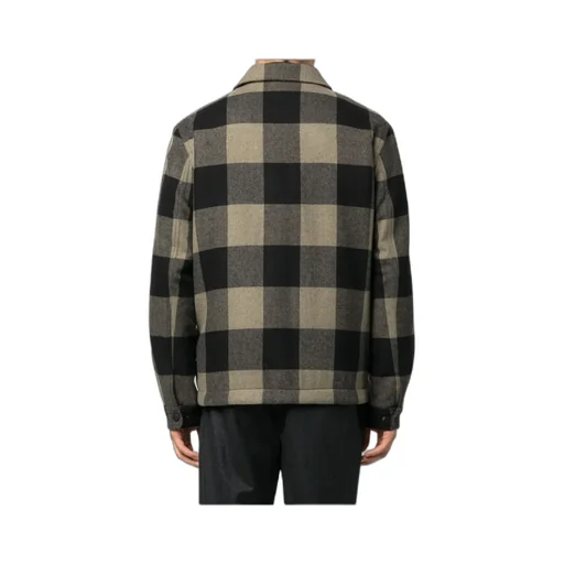 Checked Zipped Shirt Jacket